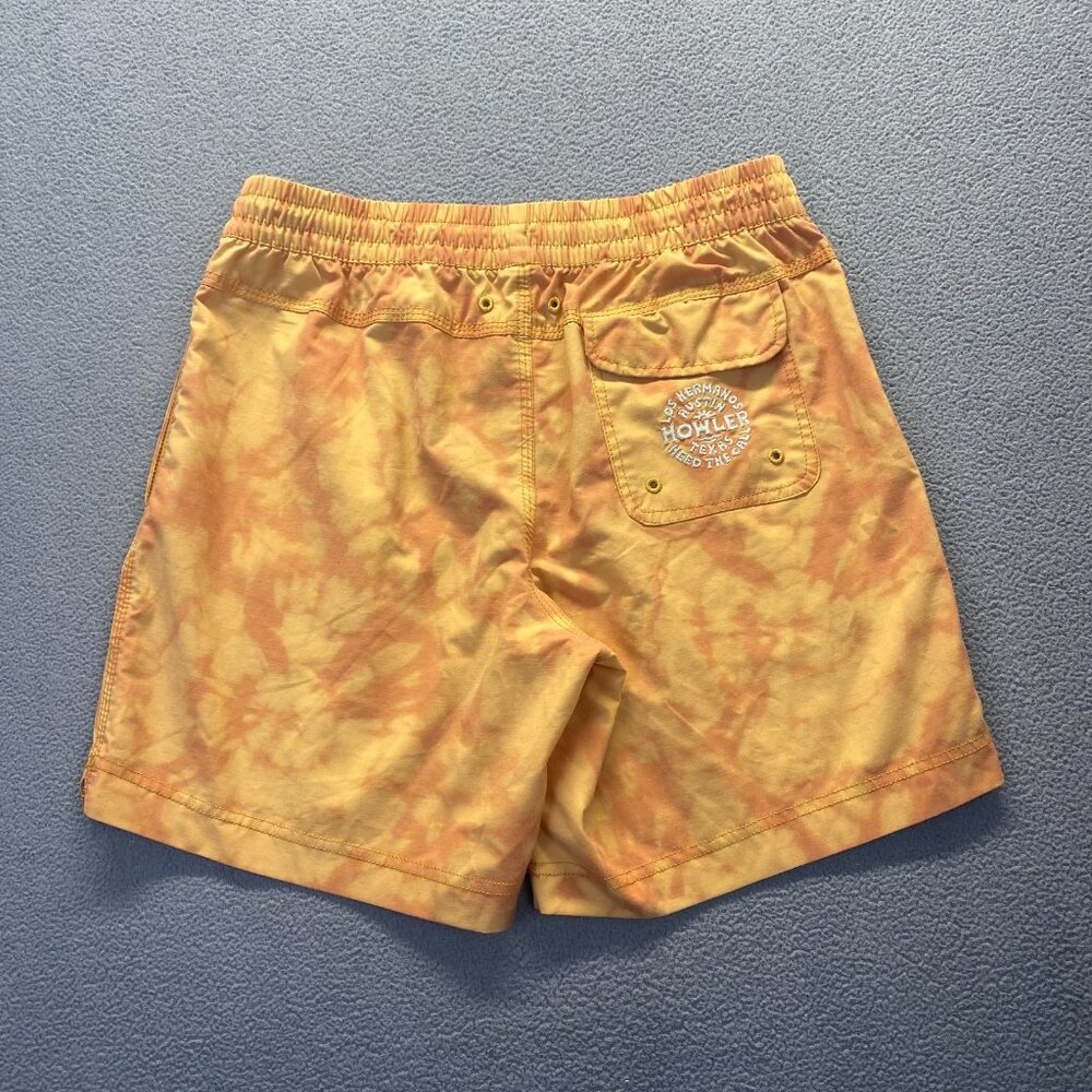 Howler Los Hermanos Polyester Blend Athletic Shorts (Men's 30) Yellow - Picture 7 of 8